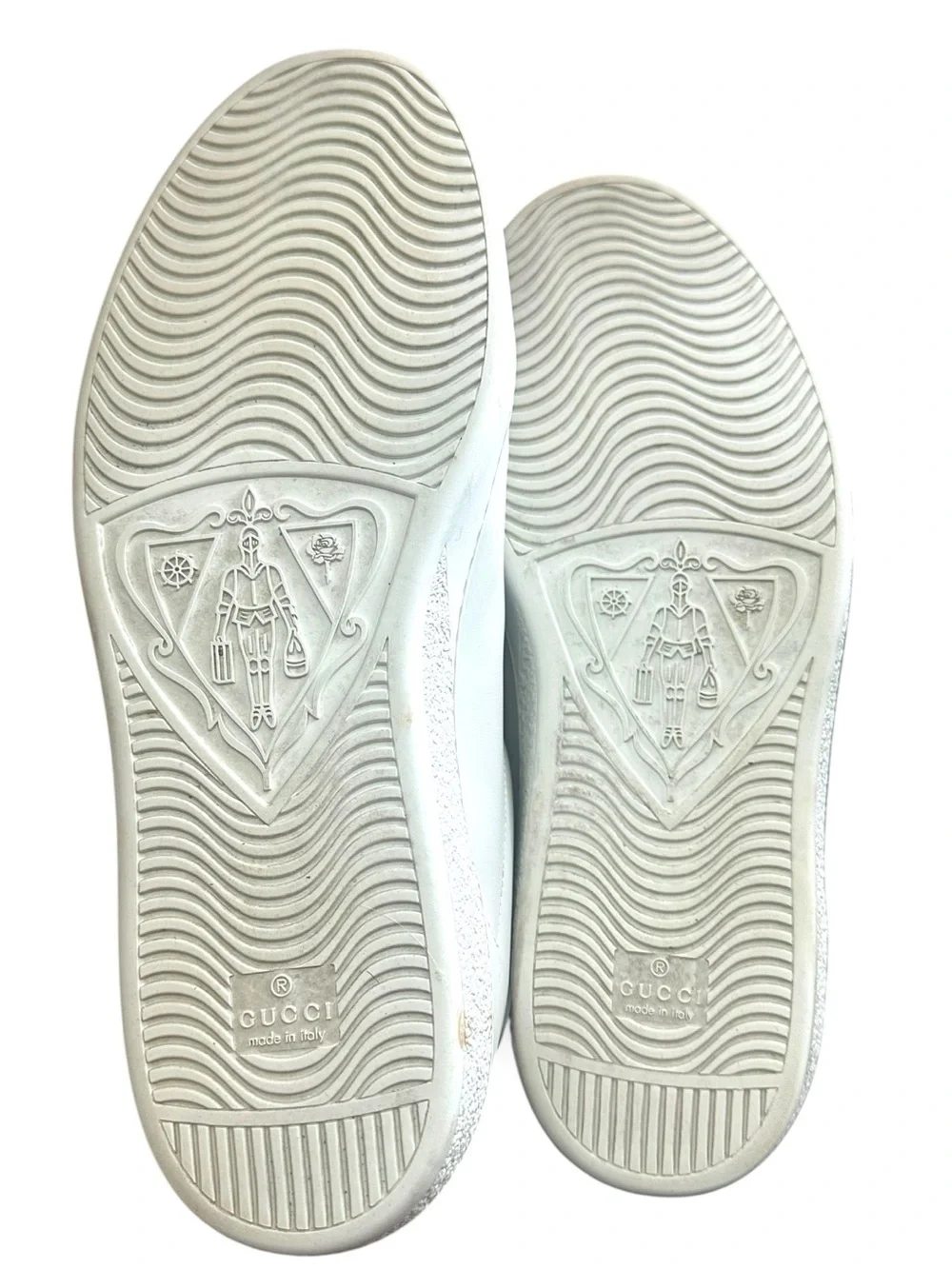 Gucci Men’s Ace Interlocking G White Leather Sneakers 10 / US 10.5